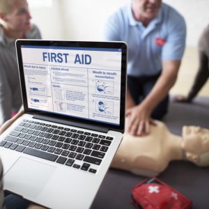 CPR First Aid Training Concept